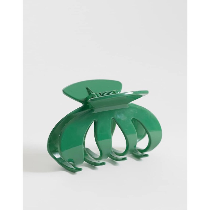 Pieces large claw clip in green 114856354