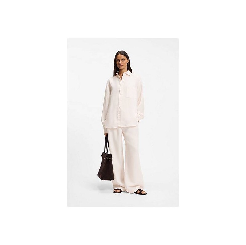 BOSS Relaxed-fit blouse with chest pocket 114854342