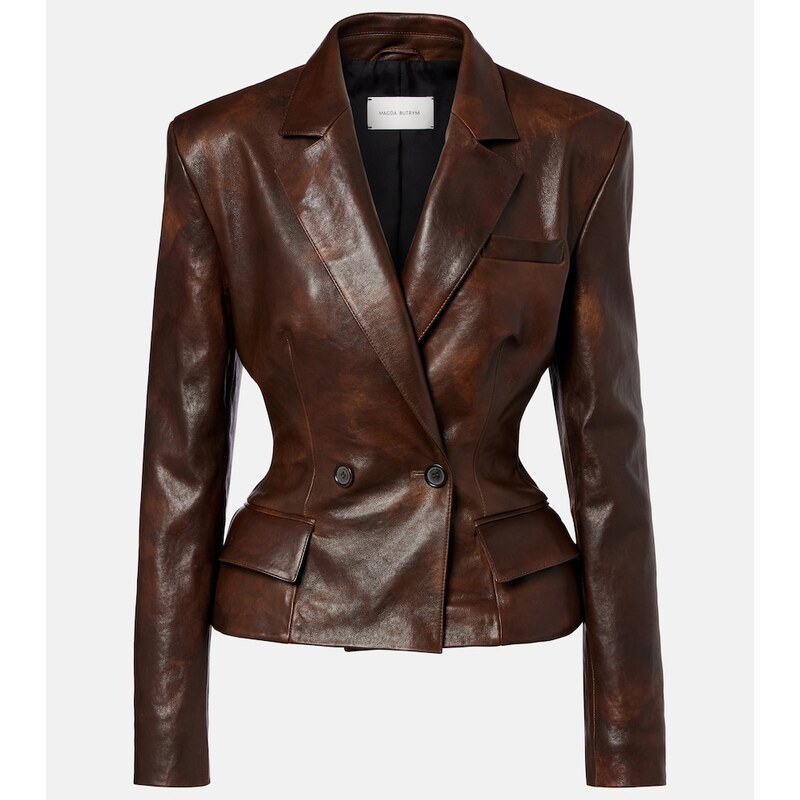 Magda Butrym Peplum leather jacket