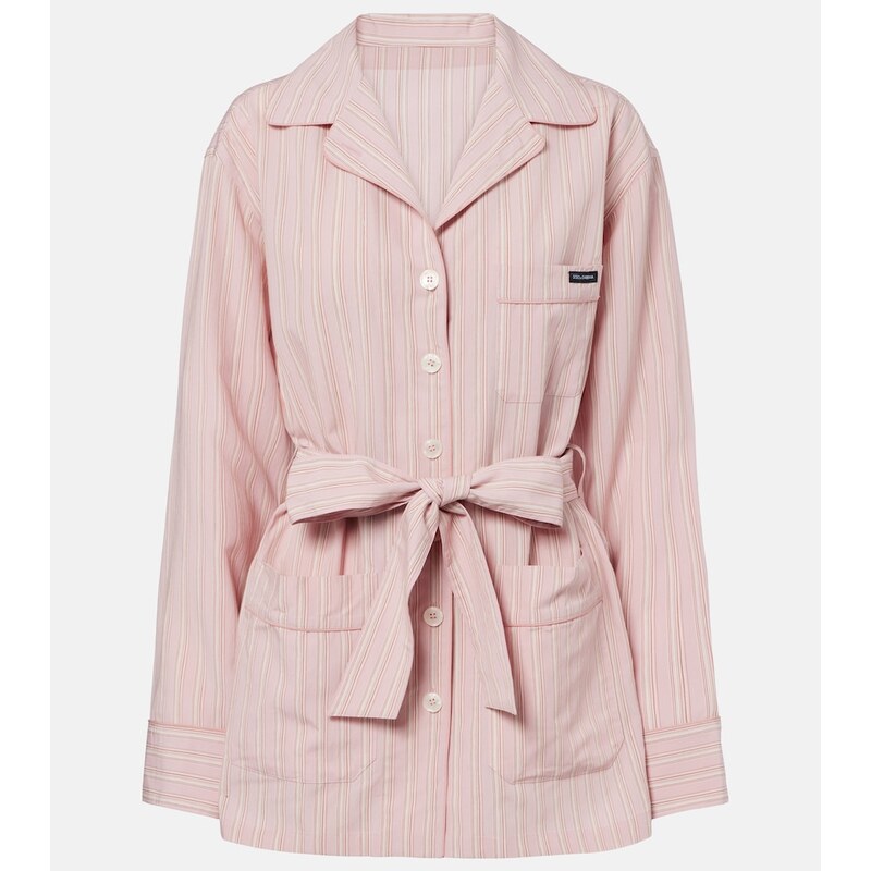 Dolce&Gabbana Belted striped shirt