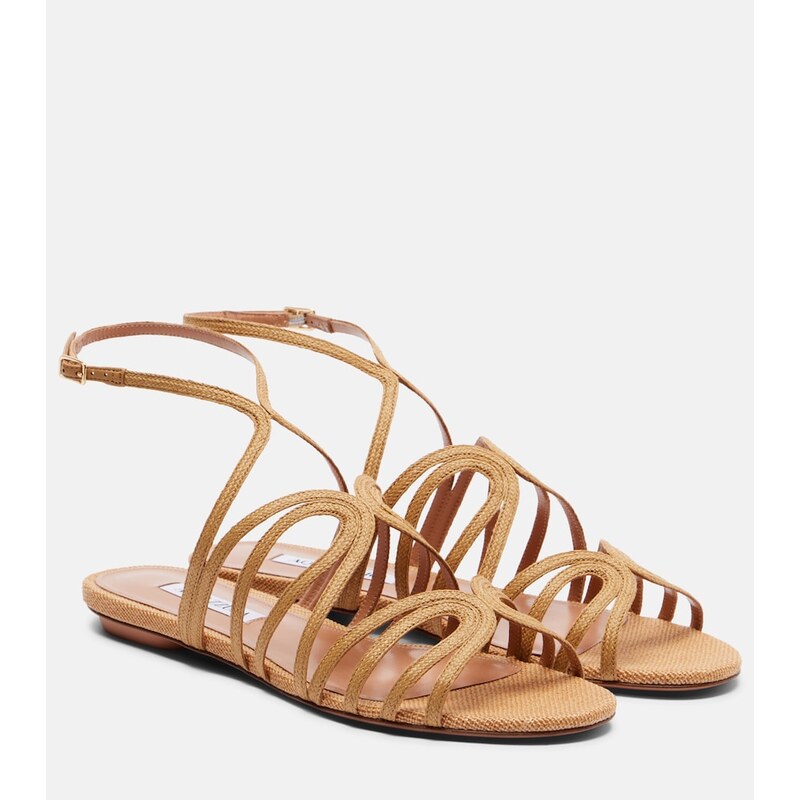 Aquazzura Serenade raffia sandals
