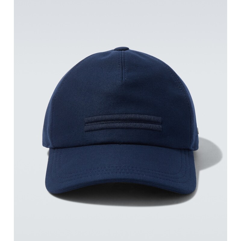 Zegna Embroidered cotton baseball cap