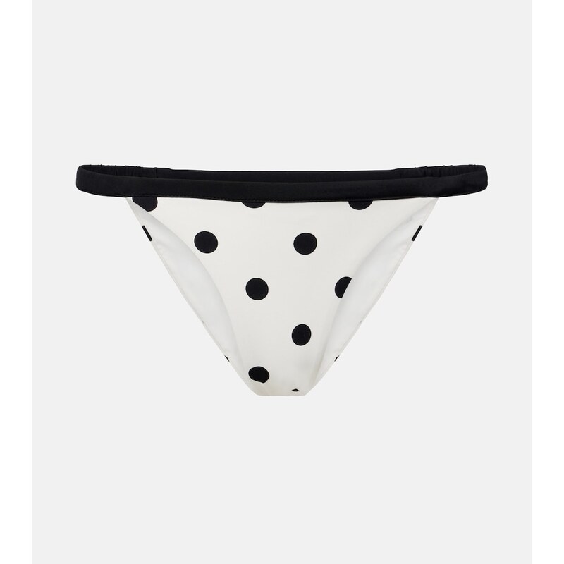 Self-Portrait Polka-dot bikini bottoms