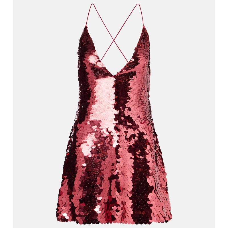 Alex Perry Sequined open-back minidress