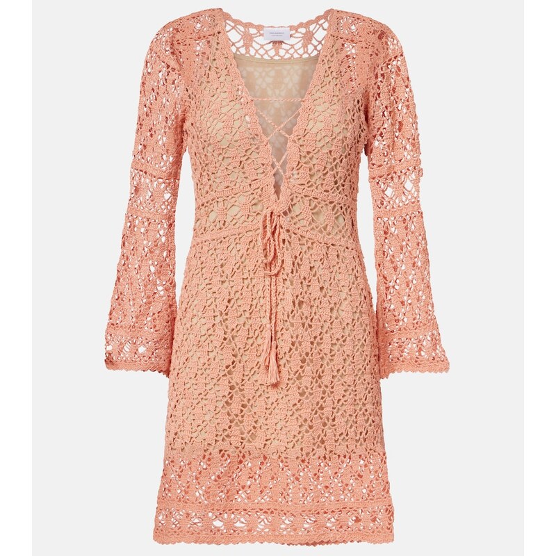 Anna Kosturova Bianca crochet cotton minidress