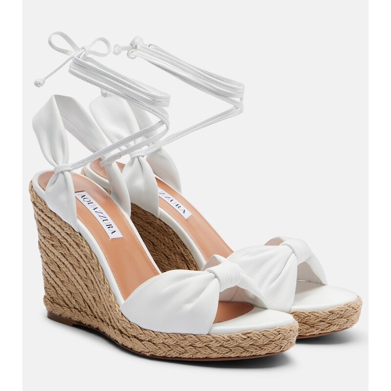 Aquazzura Carina leather espadrille wedges