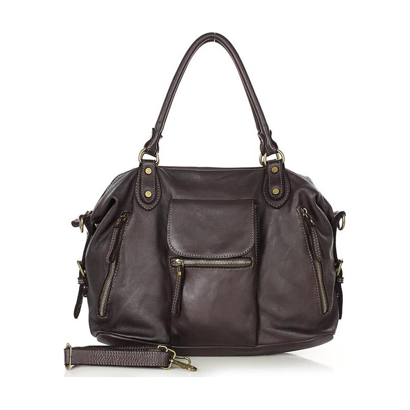 MARCO MAZZINI Tmavě hnědá bowling bag 85877470