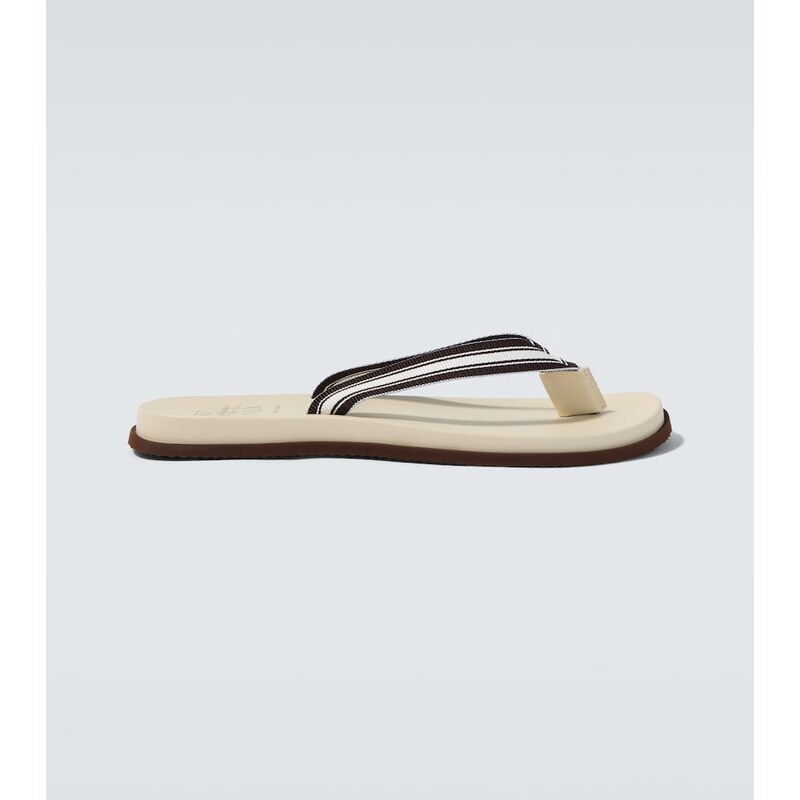 Brunello Cucinelli Striped thong sandals