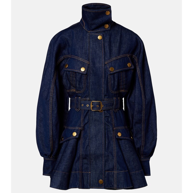 Zimmermann Luna belted denim minidress
