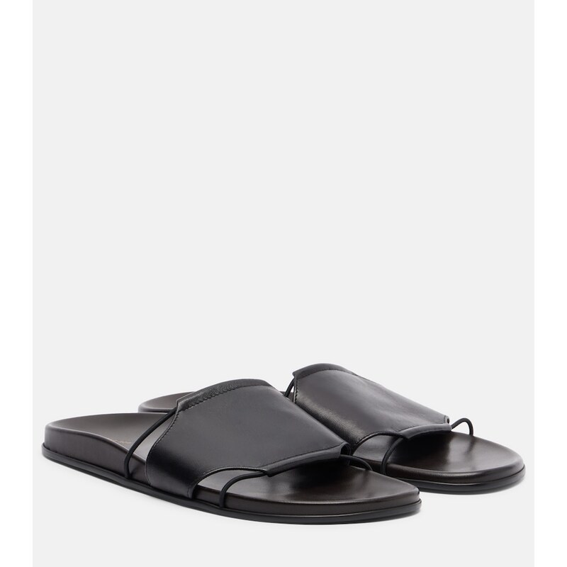The Row Vivienne Slide leather sandals