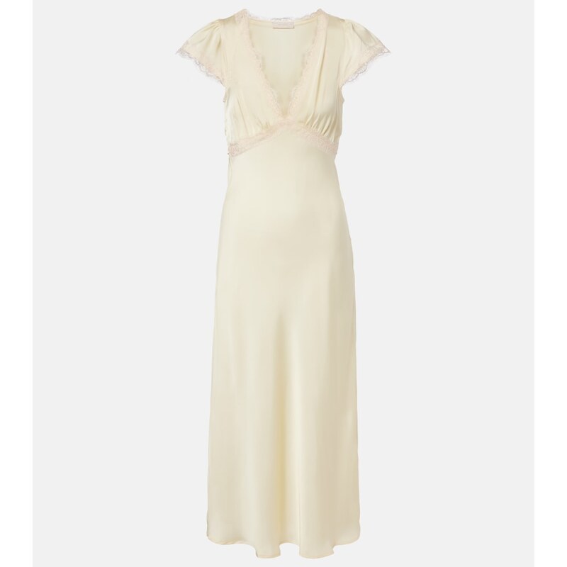 Faithfull Gala shirred midi dress