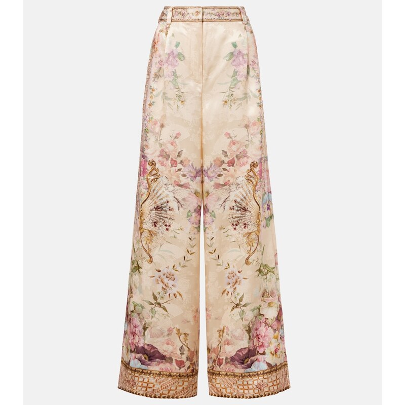 Camilla Printed wide-leg pants