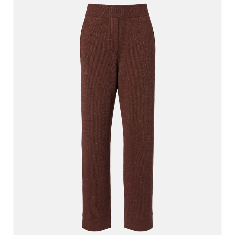 Brunello Cucinelli Cashmere-blend straight pants