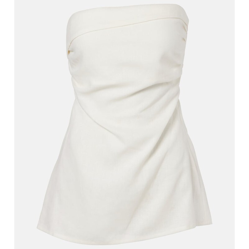 Faithfull Boe strapless linen top