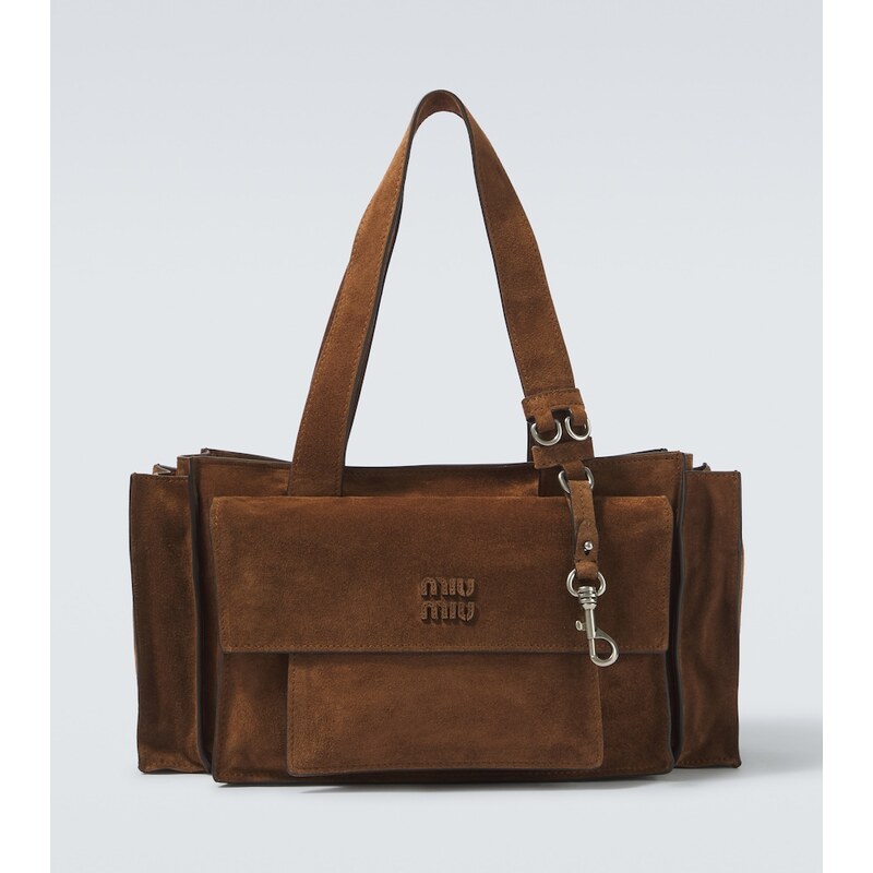 Miu Miu Utilitaire suede tote bag