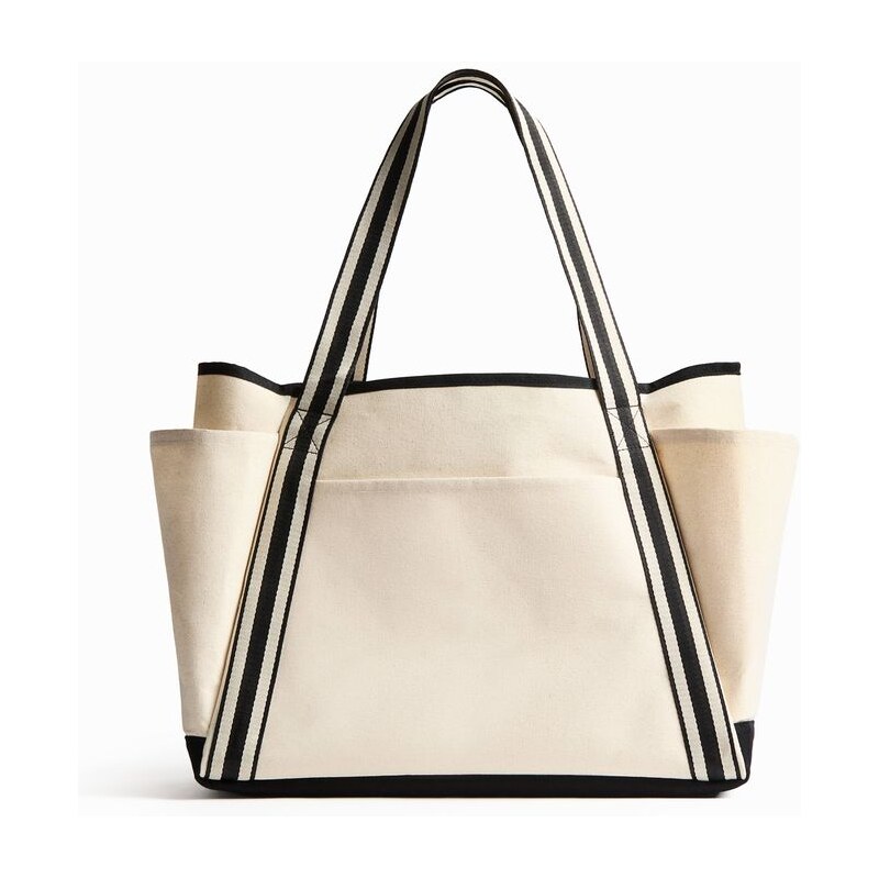 H&M - Pikniková taška z bavlněného plátna - béžová 114855316