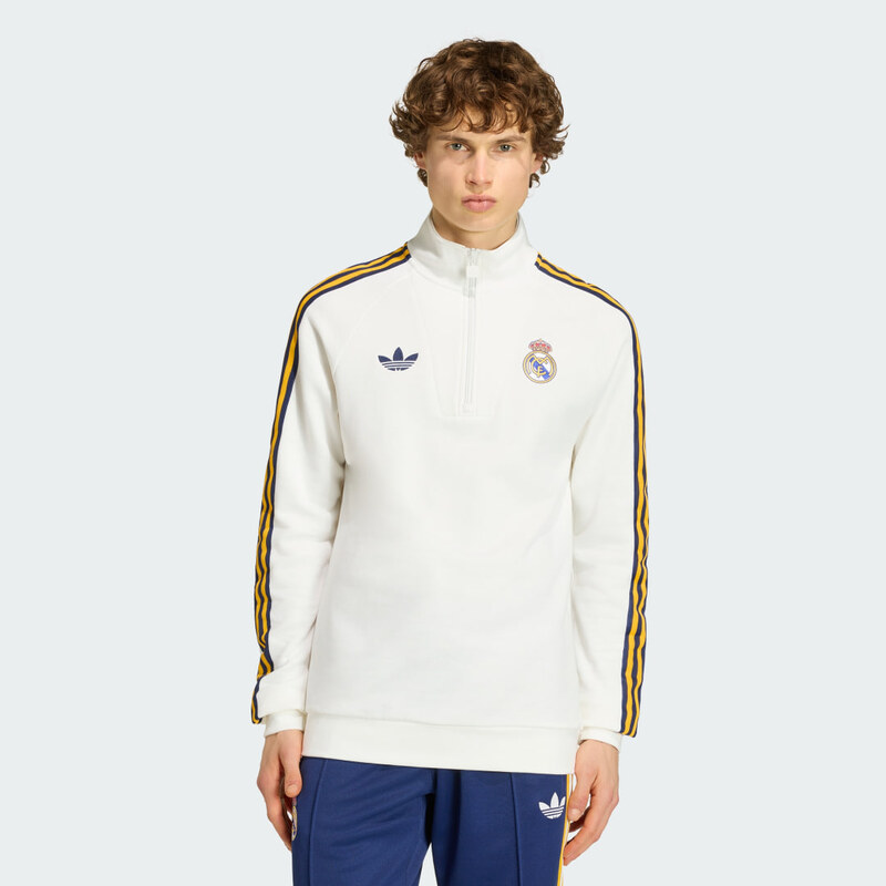 Adidas Mikina Real Madrid Originals Half Zip