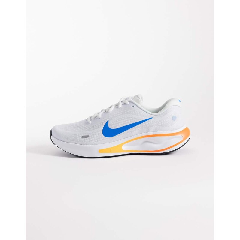 Nike Running Journey Run trainers in white and orange
