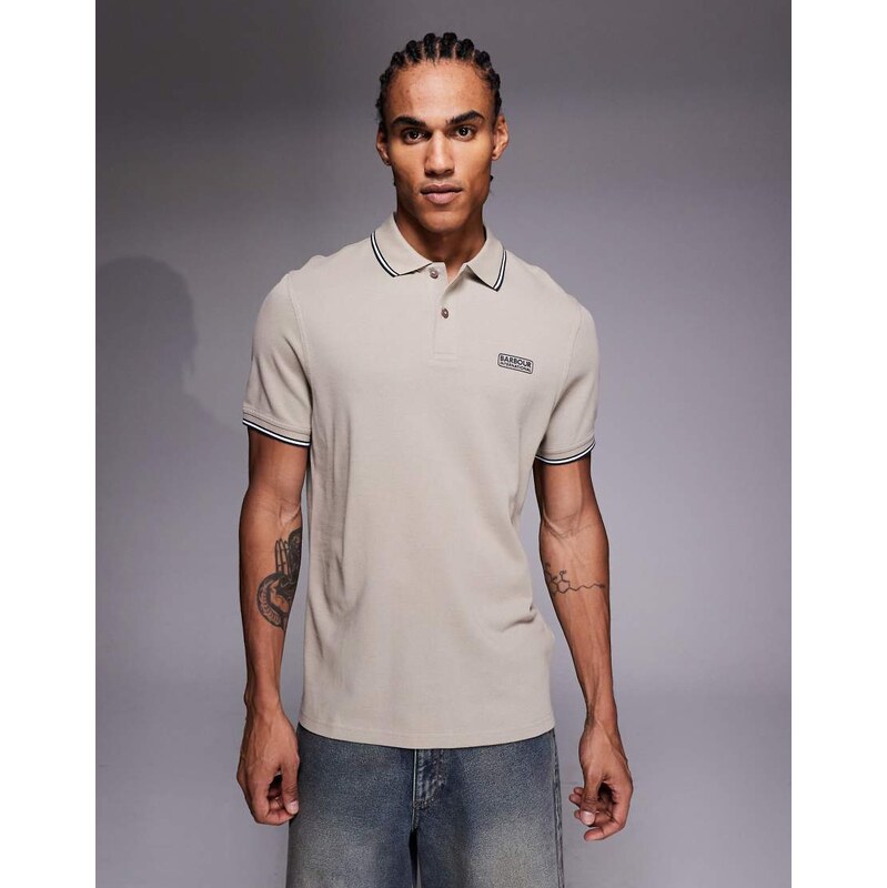 Barbour International Evan short sleeve tipped logo polo shirt in 114860440