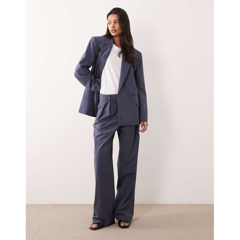 Mango Uma tailored barrel trouser co-ord in blue