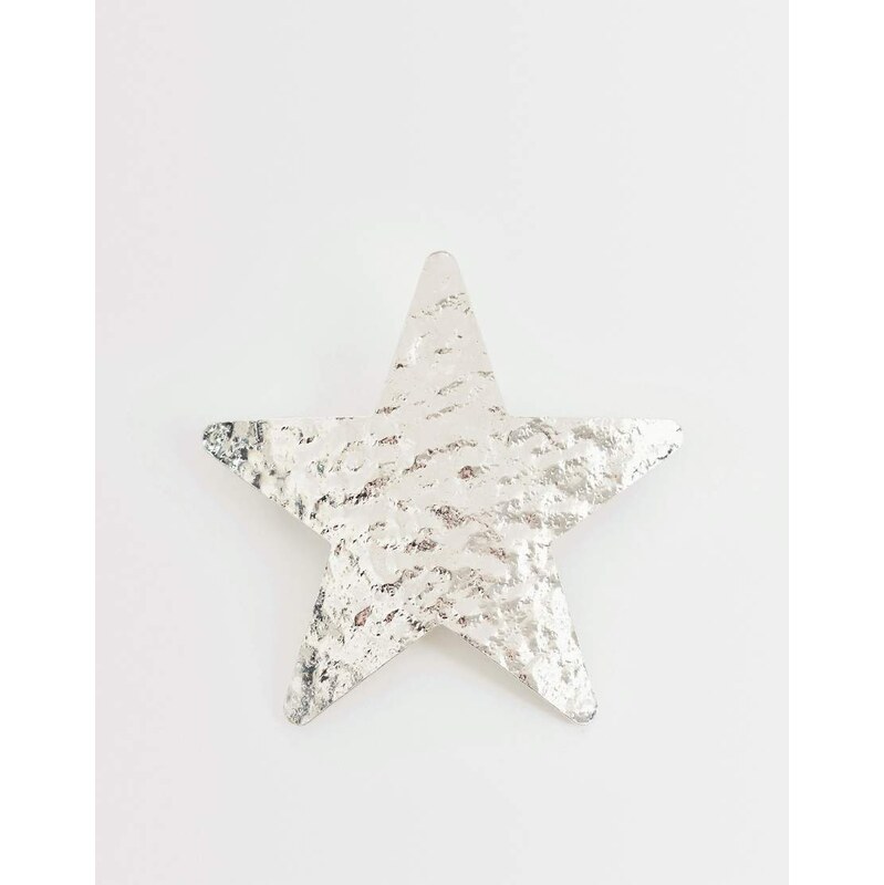 Reclaimed Vintage barrette clip star clip in silver