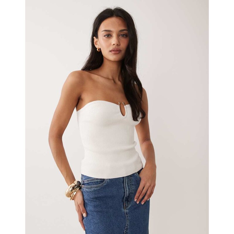 Abercrombie & Fitch bandeau top with structured hardware detail in 114856363