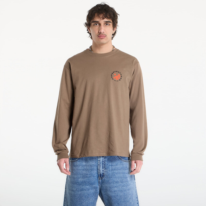 Tričko Horsefeathers Altitude Ls T-Shirt Fossil XXL