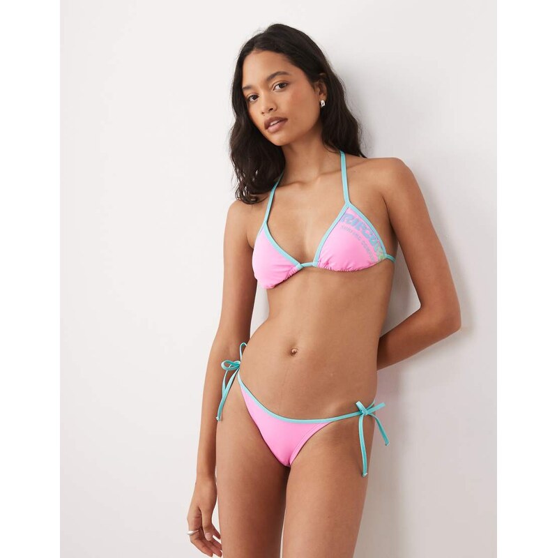 Ripcurl Rip Curl contrast trim tieside bikini bottom in baby
