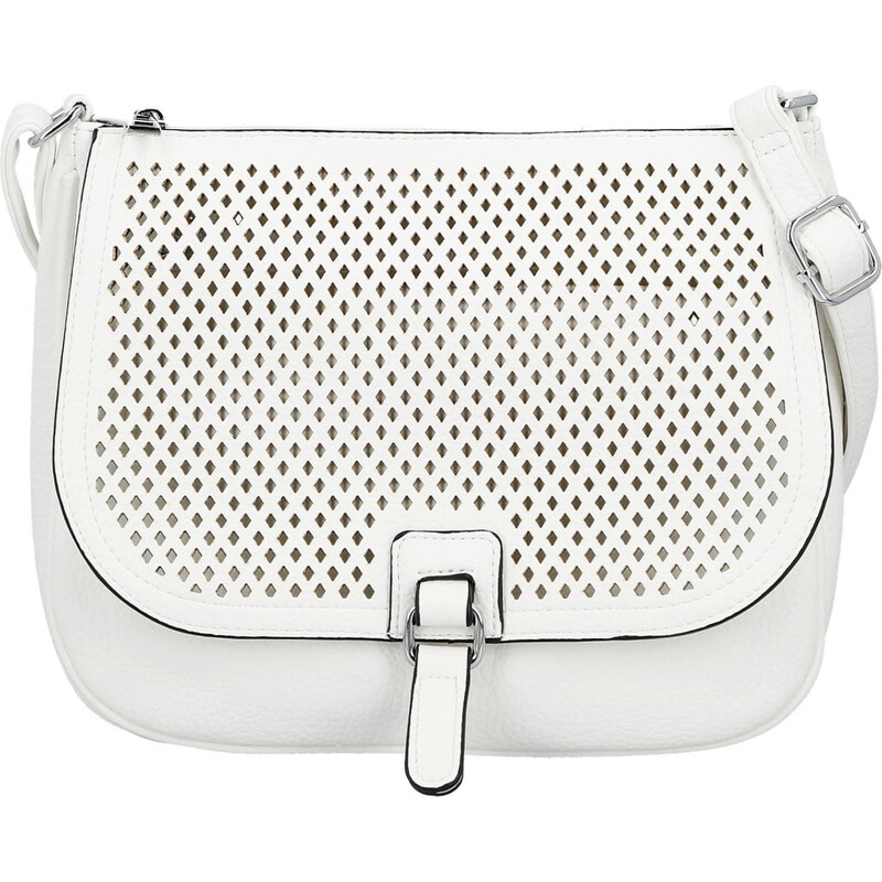 INT COMPANY Stylová dámská koženková crossbody kabelka Kajla, bílá 114858713
