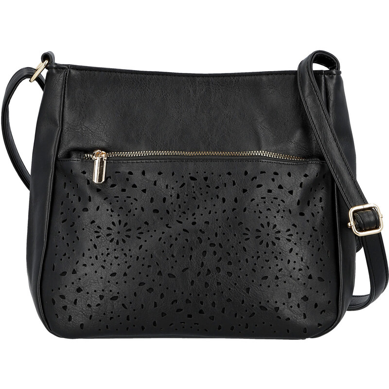 INT COMPANY Trendy dámská koženková crossbody kabelka Orma, černá 114858735