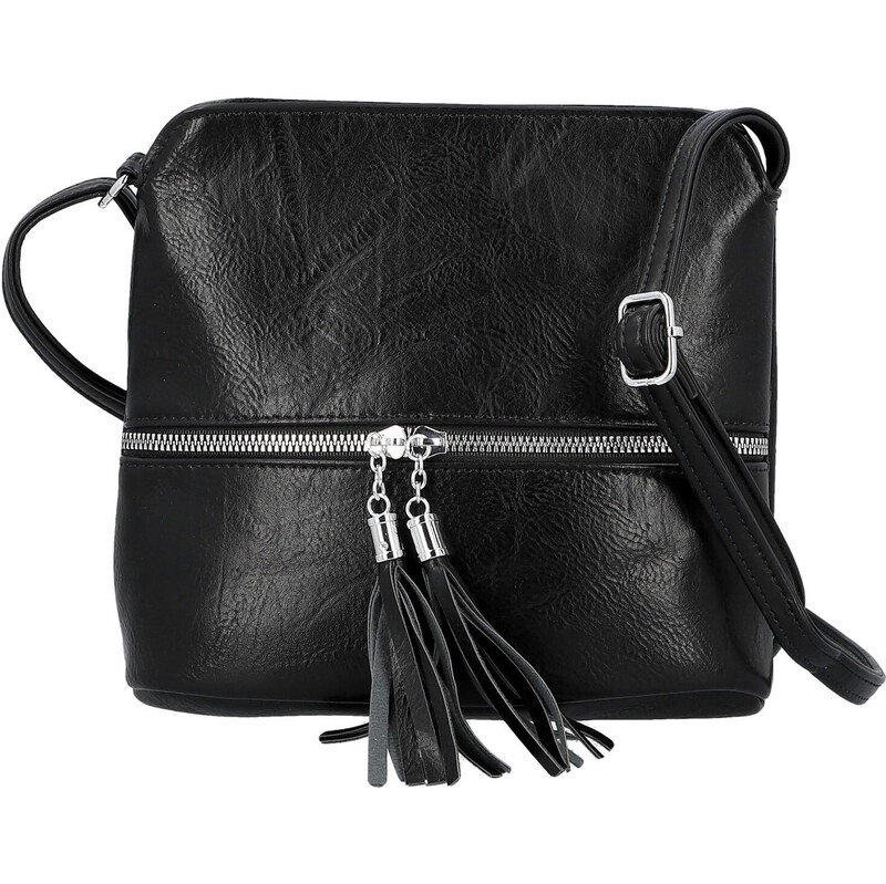 INT COMPANY Stylová dámská koženková crossbody Kira, černá