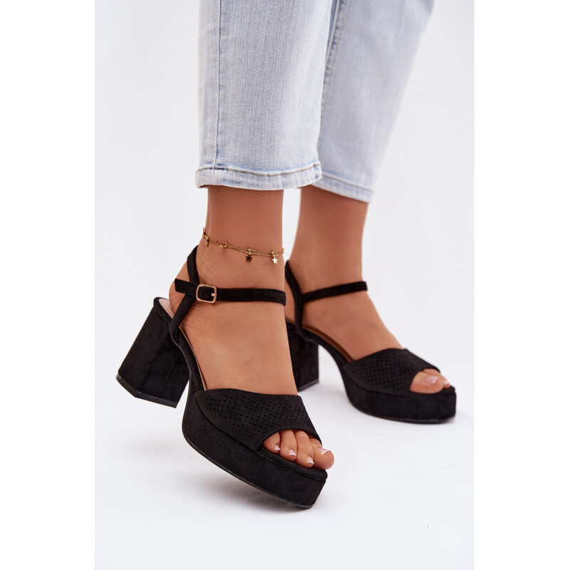 Sandály na podpatku model 226333 Step in style