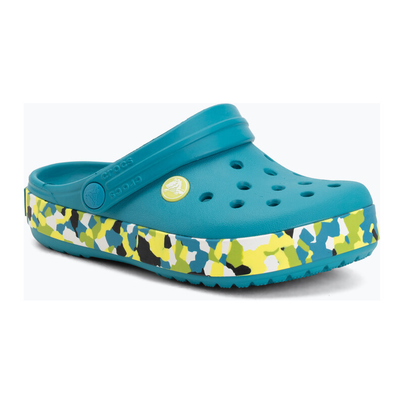 Dětské nazouváky Crocs Crockband Glow Confetti Band turbo teal