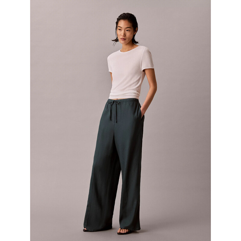 Calvin Klein dámské modrozelené kalhoty
