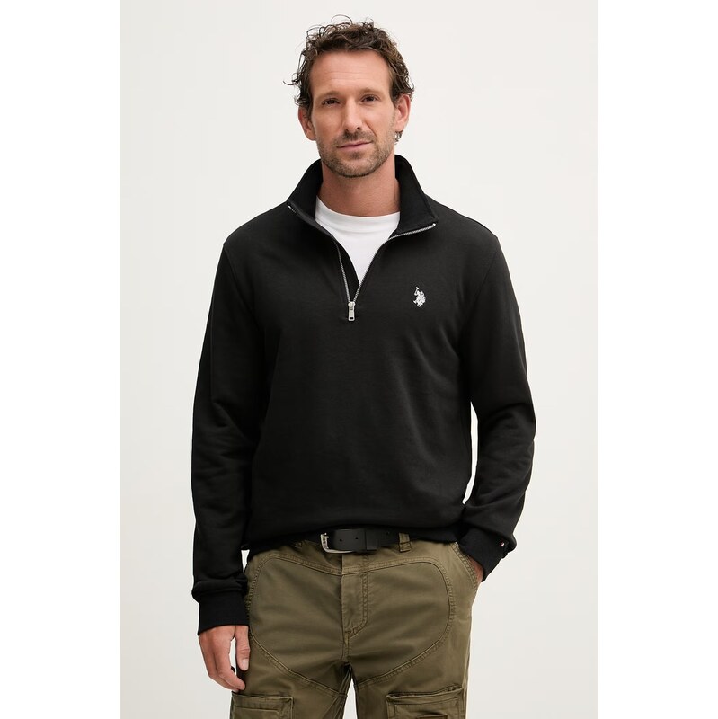 U.S. Polo Assn. mikina pánská s bavlnou DHM LB 1/4 ZIP