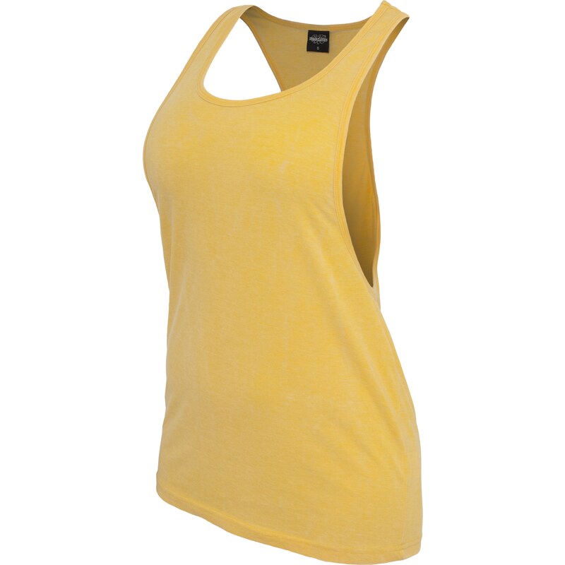 Urban Classics Ladies Loose Burnout Tank T-Shirt yellow