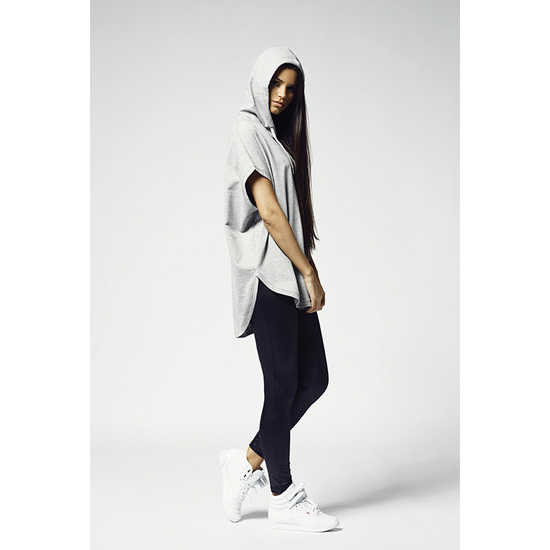 URBAN CLASSICS Ladies Sleeveless Terry Hoody - grey