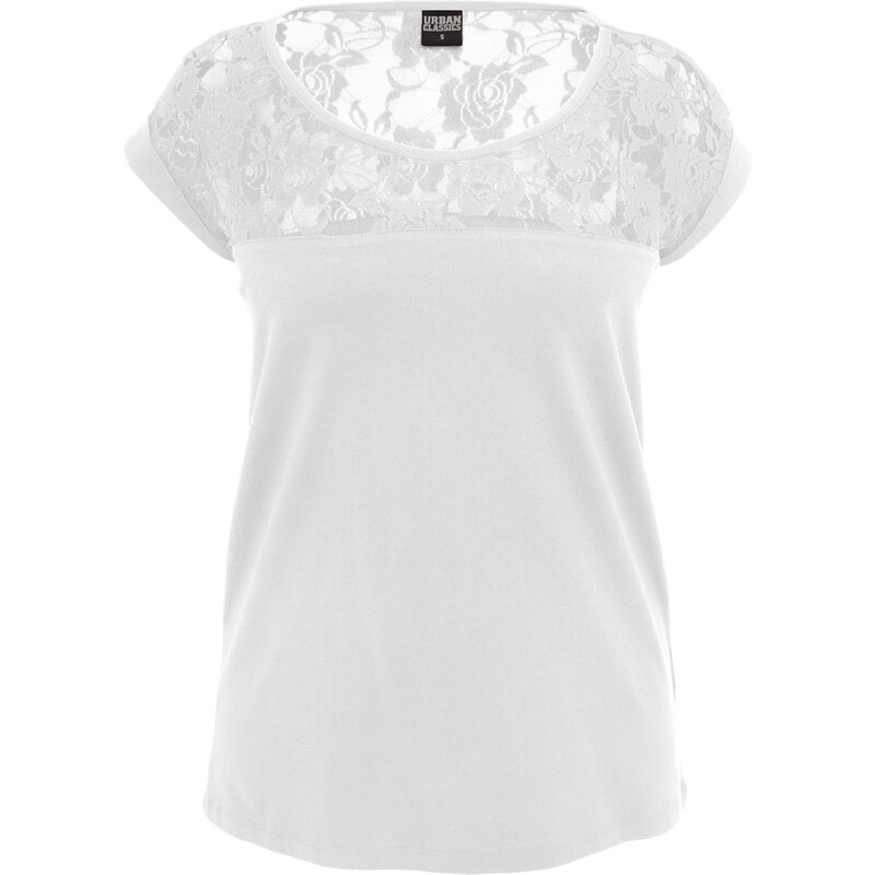 URBAN CLASSICS Ladies Top Laces Tee - white 109396472