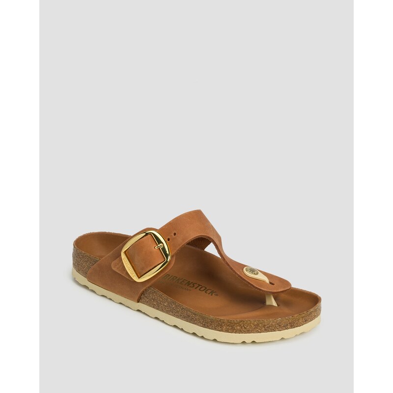 Světle Hnědé Pantofle Birkenstock Gizeh Big Buckle Leoi Regular