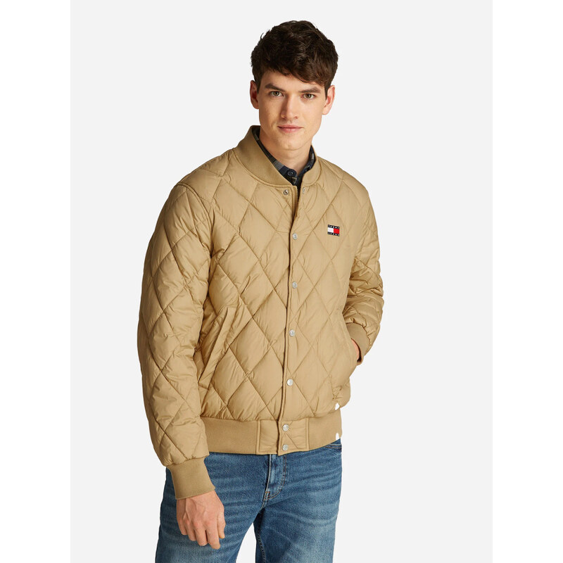 Tommy Jeans pánský béžový bomber
