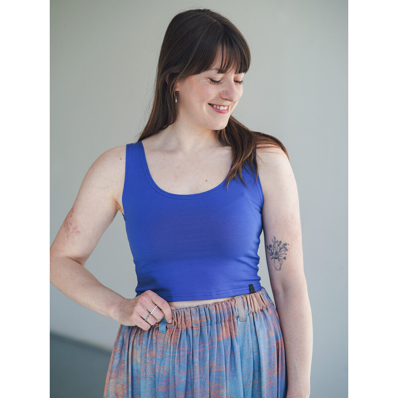 MINILE Oboustranný Crop-top Bavlna Cobalt - XS 114858508