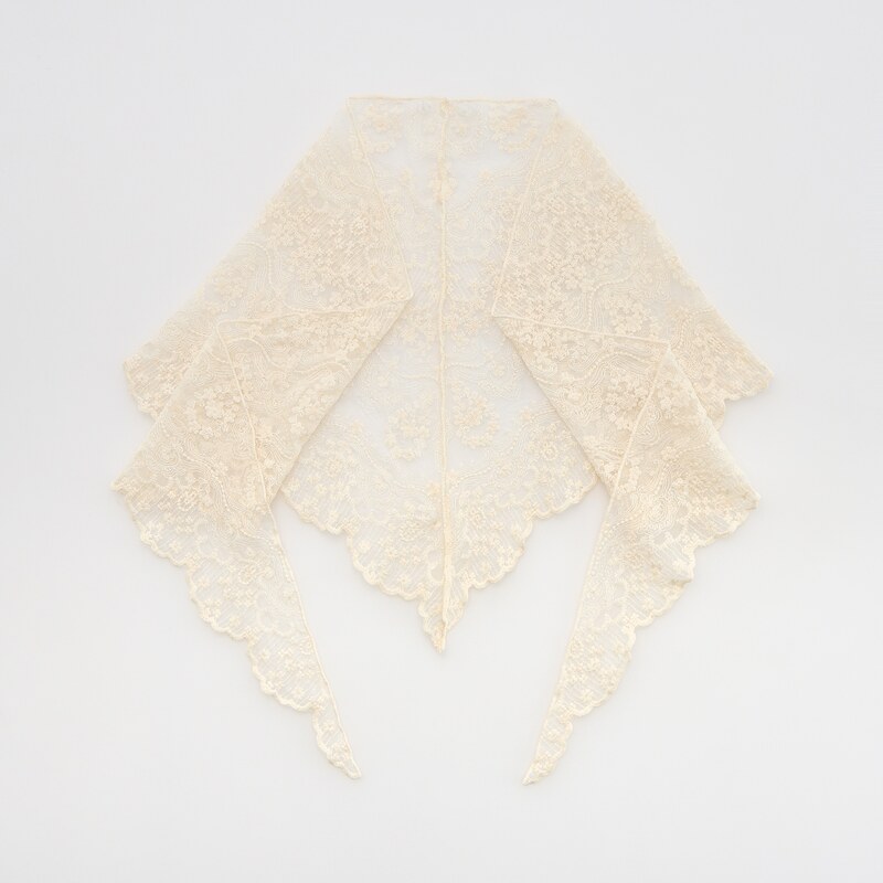 Reserved - LADIES` SCARF - krémová