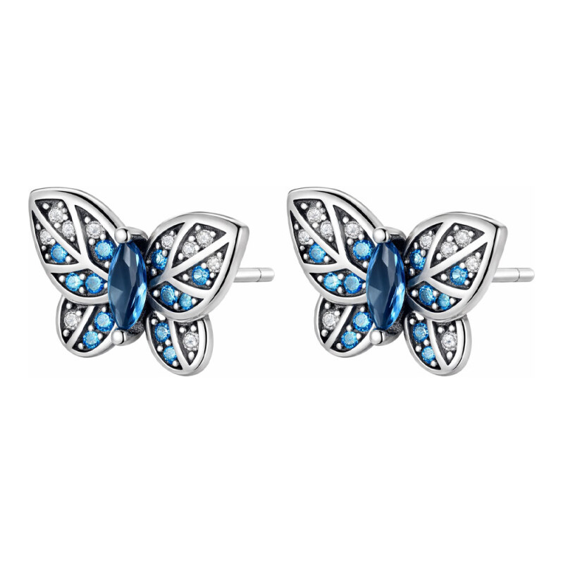 GRACE Silver Jewellery Jemné náušnice motýlci - stříbro 925/1000 114866237