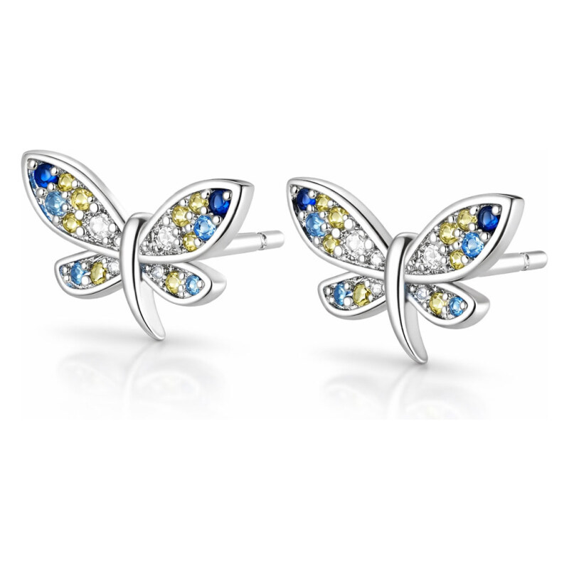 GRACE Silver Jewellery Jemné náušnice Clotilde - motýlci, stříbro 925 114866239