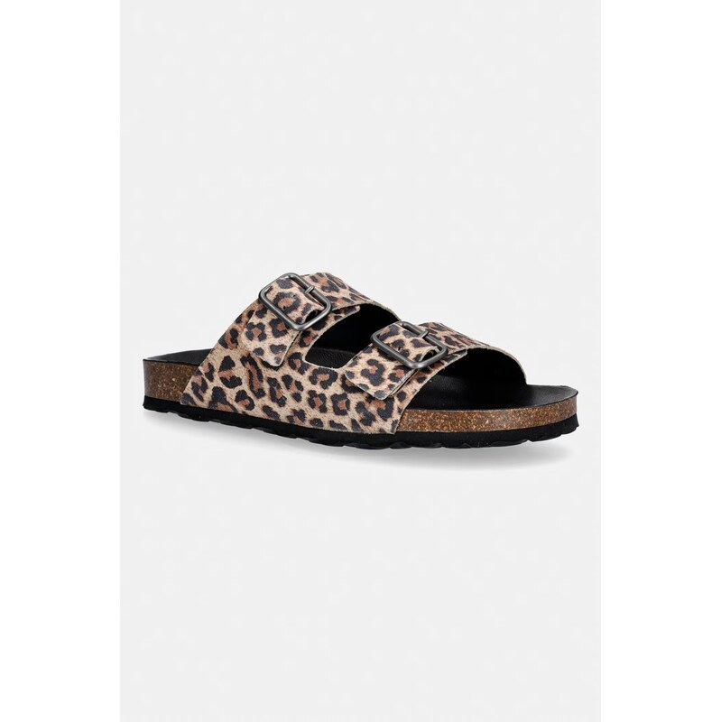 Verbenas pantofle s odkrytými prsty dámské semišové RANDEL LEO
