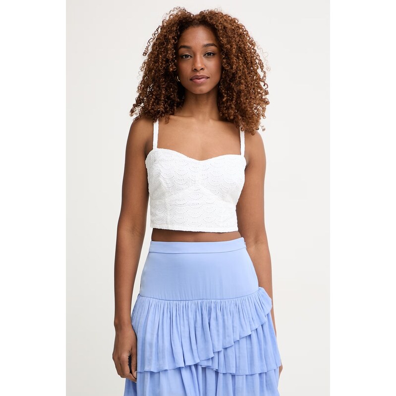 Guess crop top dámská bavlněná SHARON