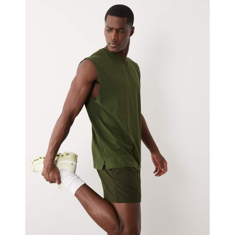 4505 Icon cotton oversized pump training tank with quick dry finish in 115518959