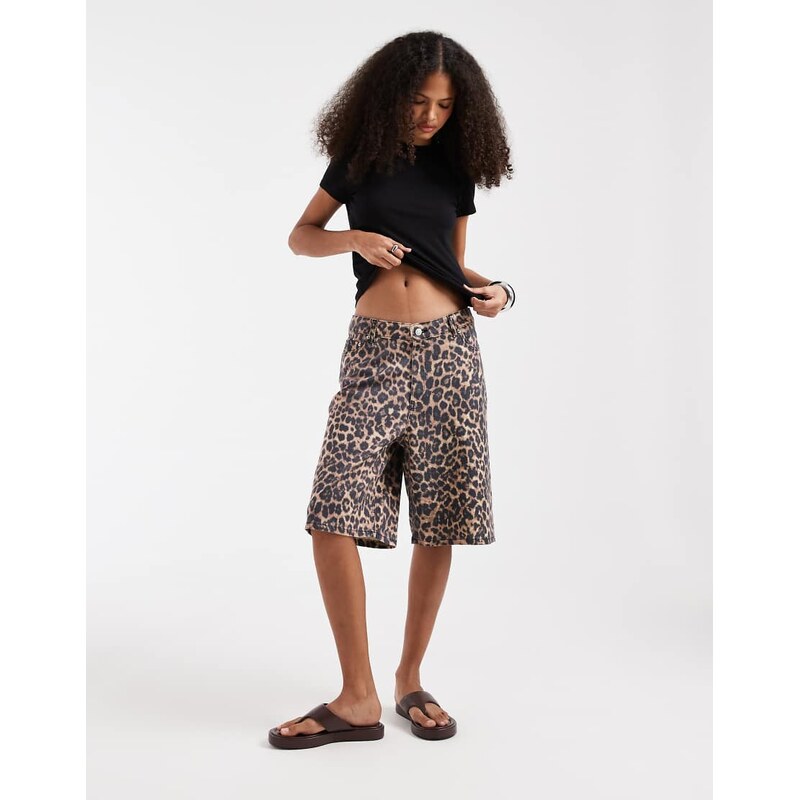 JJXX leopard jorts in multi 114866858