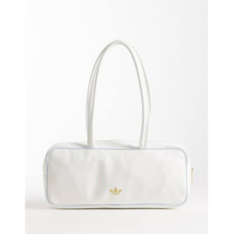 adidas Originals rectangle shoulder bag in white and light blue