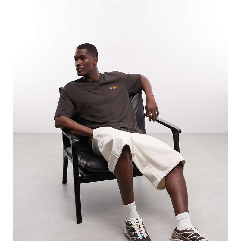 Dickies Sunflower back print t-shirt in brown - exclusive to